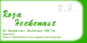 roza heckenast business card